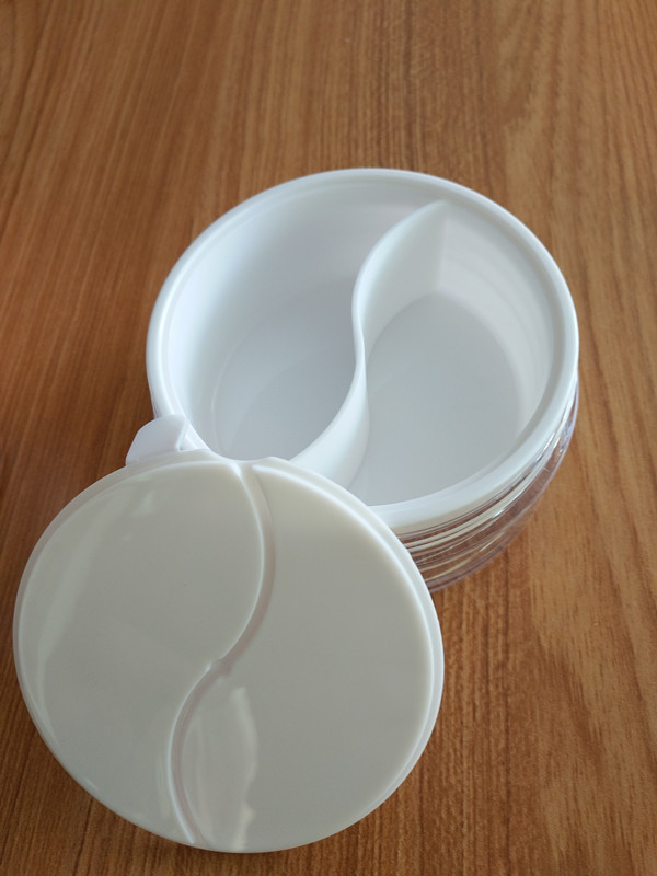 100ml (2x50ml) dual chamber cosmetic jar with 2 compartments