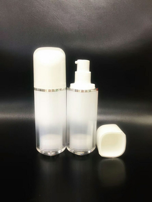 Cosmetic Bottles  50ML  empty cosmetic luxury acrylic airless lotion bottles in pearl white
