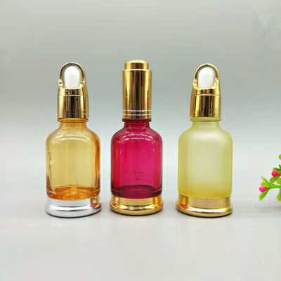 Cosmetic serum olive oil packaging 30ml glass dropper bottles