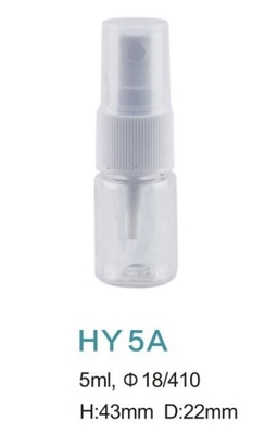 face fine mist spray bottle 5ml PET plastic cosmetic tan water deodorant spray bottle 18/410