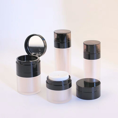 Acrylic 50ml cosmetic airless jar top fill in power below fill cream