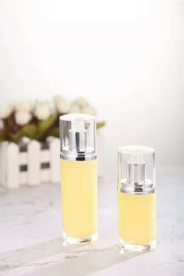wholesale new design luxury empty 30ml 50ml plastic face cream airless acrylic lotion cosmetic bottle with oval shape