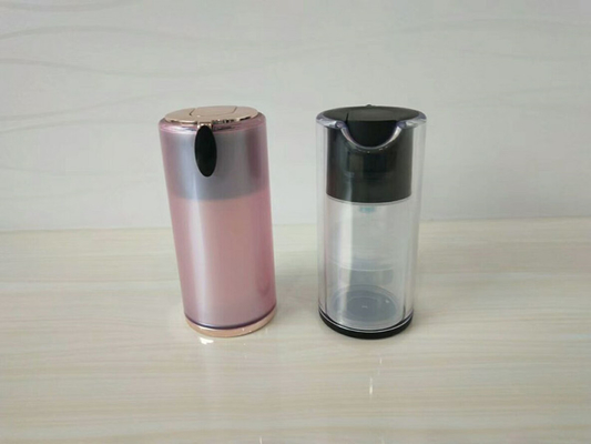 Vacuum Custom Size 30 ml OEM High Quality pink Bottle Containers Packaging Cosmetic Plastic Bottle With Airless Pump