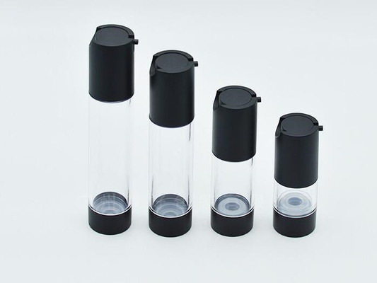 liquid airless cosmetic bottle big size plastic bottle refillable empty container vials