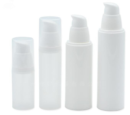 Wholesale white 30ml 50ml PP plastic airless pump bottle cosmetic