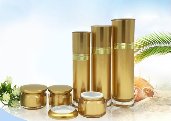 50ml 80ml 120ml Wholesale cosmetic lotion bottles High grade  gold acrylic cosmetic bottle