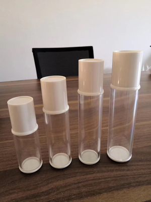 15ml 30ml 50ml 80ml round transparent cosmetic lotion  airless bottle