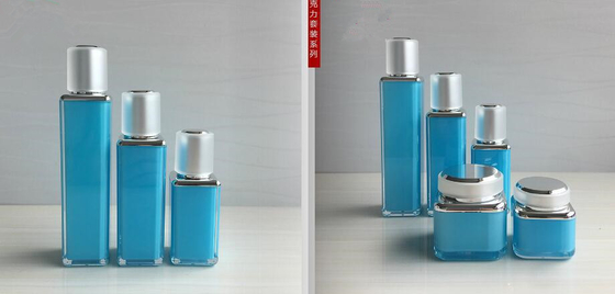 15ml 30ml 50ml pearl white luxury cosmetic square acrylic bottle cosmetic