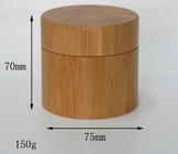 150gram  (5 ounce )  cosemtic bamboo jar  with PP liner with liner lid
