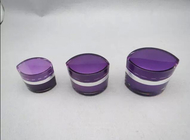 Factory wholesale square luxury cosmetic containers 15g 30g 50g acrylic plastic eye and facial cream jar