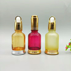 Cosmetic serum olive oil packaging 30ml glass dropper bottles