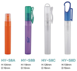 10ml Cosmetic Pocket Refillable Plastic Frosted Pen Perfume Atomizer Spray Bottle With Pump