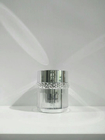 Silver Luxury Acrylic Cosmetic Package Cream Jar 50g With Shine Sliver Edge For Skin Care Packaging