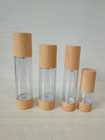 Wooden airless bottle bamboo airless pump bottle 15ml 20ml 30ml 50ml for cosmetic