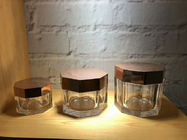 empty 30ml 50ml 150ml 200ml food grade luxury Octagon shape acrylic jar for food grade and medicine packaging