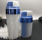 Plastic oval airless dual cosmetic pump bottles 15mlx2 for liquid