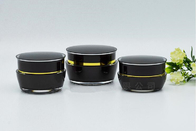 50g 30g 15g Wholesale Costom  Empty Cosmetic Packaging Black Face Cream Jar for men's cream