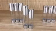 slim 15ml 30ml 50ml matte silver pump Airless Dispenser Bottles, Cosmetic Airless Bottle