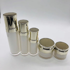 Elegant pearl white Acrylic Bottle Jar Lotion Pump Bottle gold pump cap 15ml 30ml 50ml