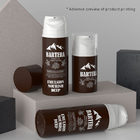 Men skincare packaging 30ml 50ml 100ml 120ml  empty black airless bottle for face cream