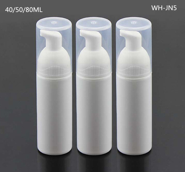 40ml 50ml 80ml Liquid Facial Cleanser Packing Pink PET Foam Soap Pump
