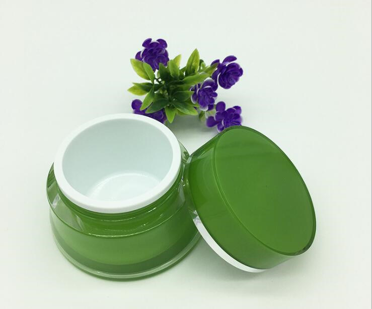 skin care packaging green cream cosmetic jar acrylic jar