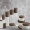Wholesale Matte Frosted  Clear  brown Bamboo Lid Jars And Glass Bottles For Cream Cosmetic