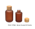 60ml 120ml amber plastic frosted  cosmetic bottle amber pet bottle with bamboo cap