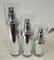 luxury silver electroplate plastic cosmetic vacuum pump bottle 15ml 30ml 50ml
