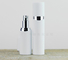 50ml 30ml luxury silver  aluminum cosmetic spray white frosted airless dispenser pump