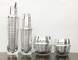1oz 2oz shiny silver coating  cosmetic  acrylic bottle for cosmetic