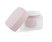 square shape pink lid  acrylic cosmetic packaging bottle set frosted acrylic jar
