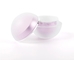 froted pearl pink ball shape luxury cosmetic acrylic Jar and Bottle pot  for Cosmetic Packaging with gold line