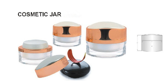 UV gold lid Acrylic Plastic Bottle Eye Cream Lotion Toner Skincare Jar for Cosmetic 5gram 10gram