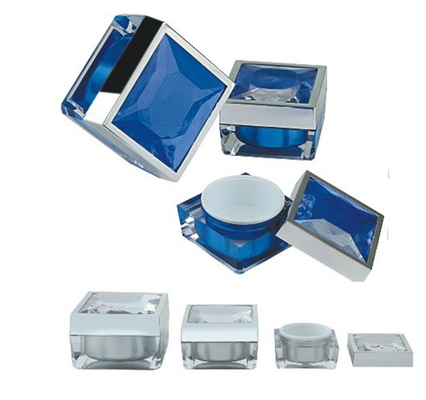 luxury  blue 15g 30g 50g emptyacrylic cream jar cosmetic container