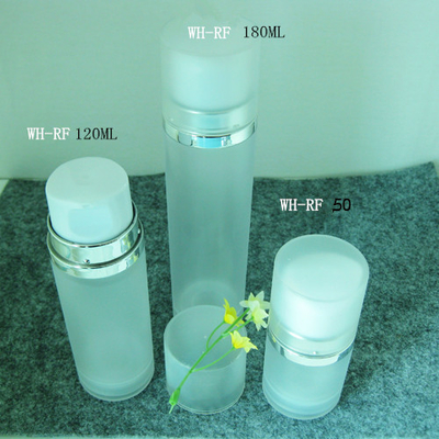 cosmetic frosted 50ml 120ml 180ml white airless pump bottle