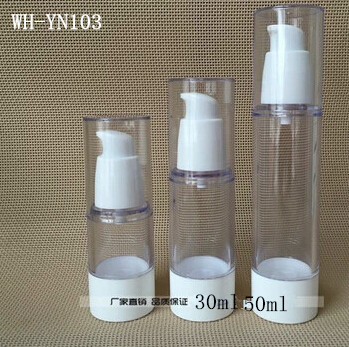 15ml 30ml 50ml transparent  cosmetic airless pump bottles
