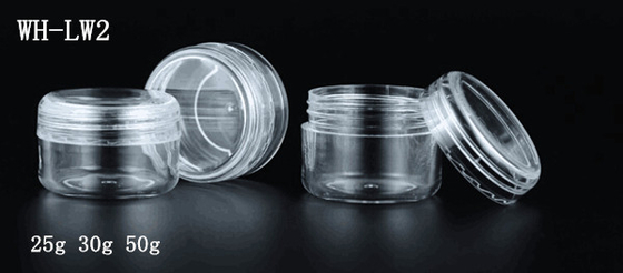 20g 25g 30g transparent plastic cosemtic  single wall  jar