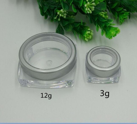 wholesale high end empty  cosmetic packaging 3ml 12ml  skincare square cosmetic eye shadow jar