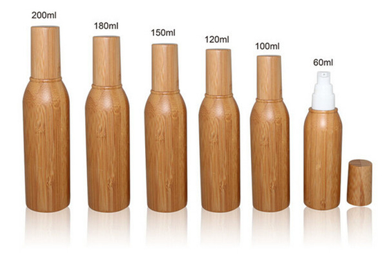 empty 60ml 100ml 120ml  150m l  180ml cosmetic pump bamboo bottle