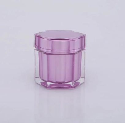new 70gram 70mls  empty hexagon type  acrylic cosmetic cream jar