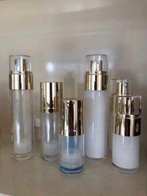 Eco friendly white empty plastic cosmetic packaging container serum lotion 15ml 30ml 50ml 80ml 100ml airless pump bottle