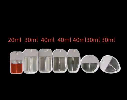 20ml 30ml 40ml Empty Pocket Custom Cosmetic Mini Round Plastic Cap Atomized pump Perfume Bottle