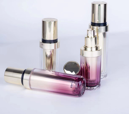 Luxury skincare packaging empty plastic acrylic cosmetic  serum lotion pump bottle for cosmetic