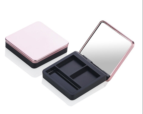 plastic packaging eye shadow  case box  with mirror