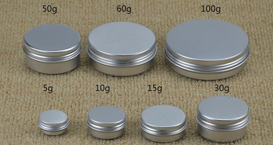 empty 5g 10g 30g  50g 60g 100g ointment salve unguent aluminum can tin jar container
