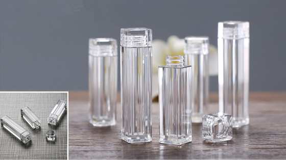 high end empty 6ml 8ml plastic square  food grade bottle power pot