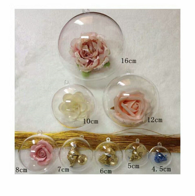 different capacities plastic transparent ball pot for wedding Christmas food grade candy packaging