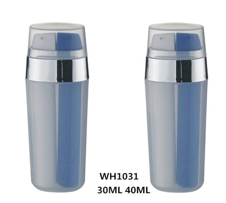 dual actuator  cosmetic airless bottle in 2x15ml 2x20ml 30ml 40ml   pump serum bottle