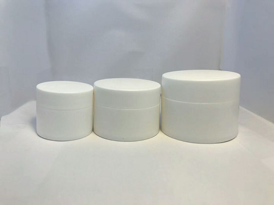 Customized 50g 30g White Double Layer PP Plastic Cosmetic Cream Jar